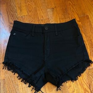 KanCan Black **Frayed Hem** Denim **Jean Shorts**